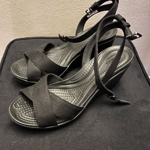 Black crocs heels size 9, brand new, never worn